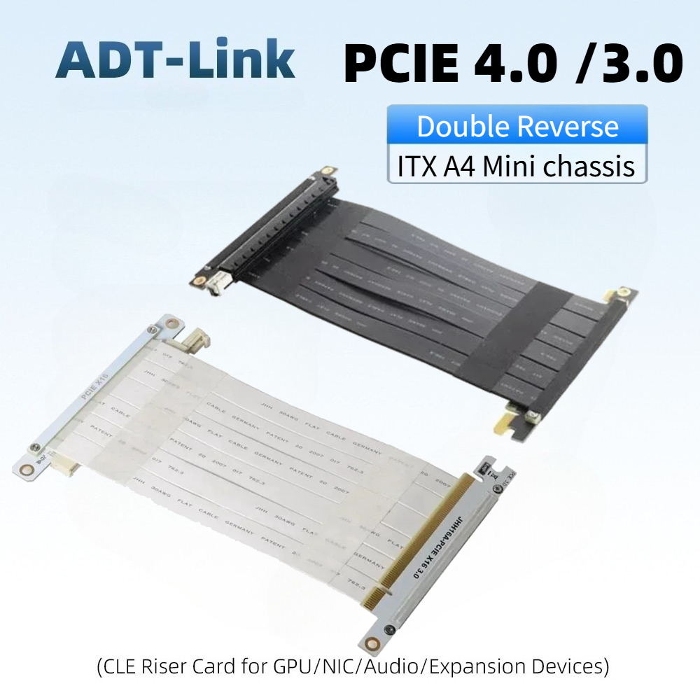 Pcie Extension Cable - Kabel przedłużający do karty graficznej, czarno-biały,