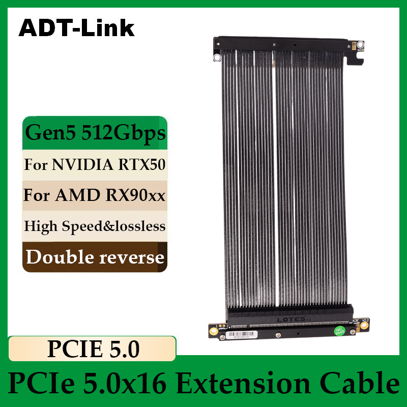 Pcie Extension Cable - Adapter ADT-Link PCIe 5.0 x16 Double